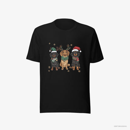 Dachshund Dogs in the Holiday Spirit and Joy Black T-Shirt