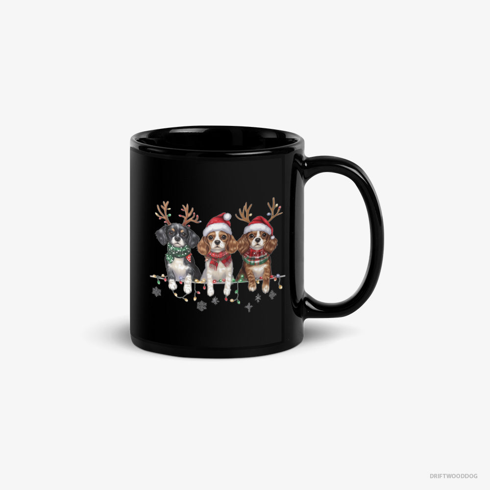 CKC Spaniel Puppies Christmas – Mug Black – Classic