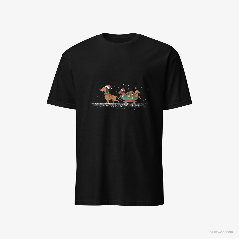 Dachshund on a Sled with Puppies Classic T-Shirt