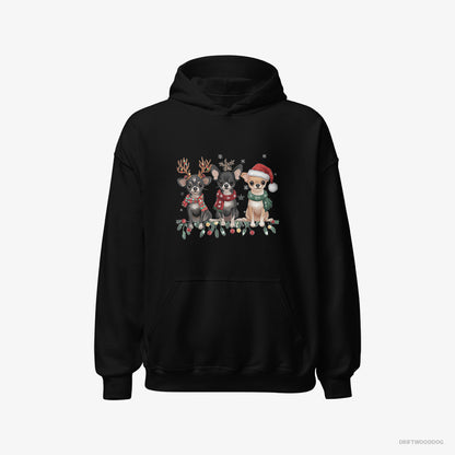 Chihuahua Puppies Spreading Christmas Joy Black Hoodie