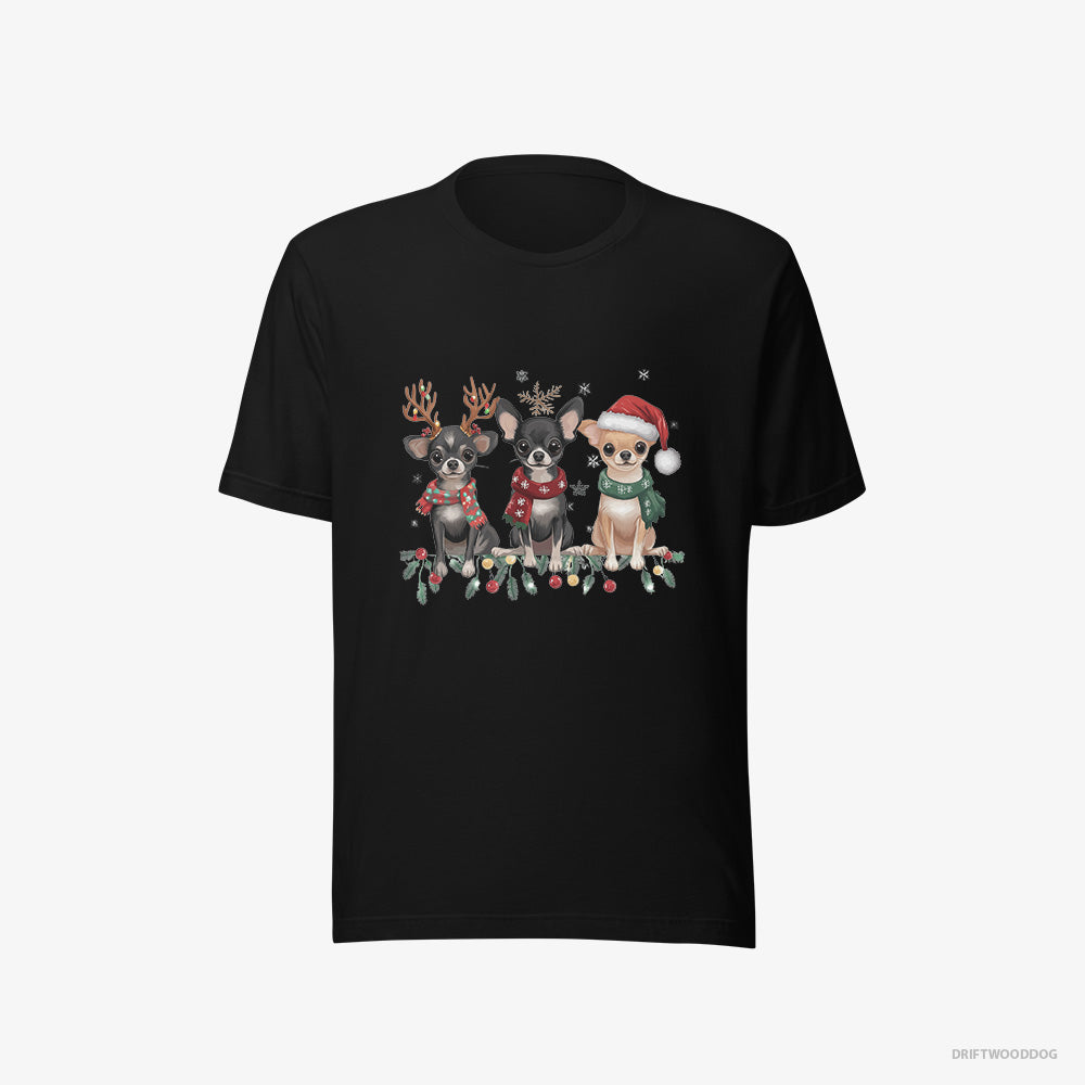 Chihuahua Puppies Spreading Christmas Joy – Men's T-Shirt Black Eco – Eco-Friendly