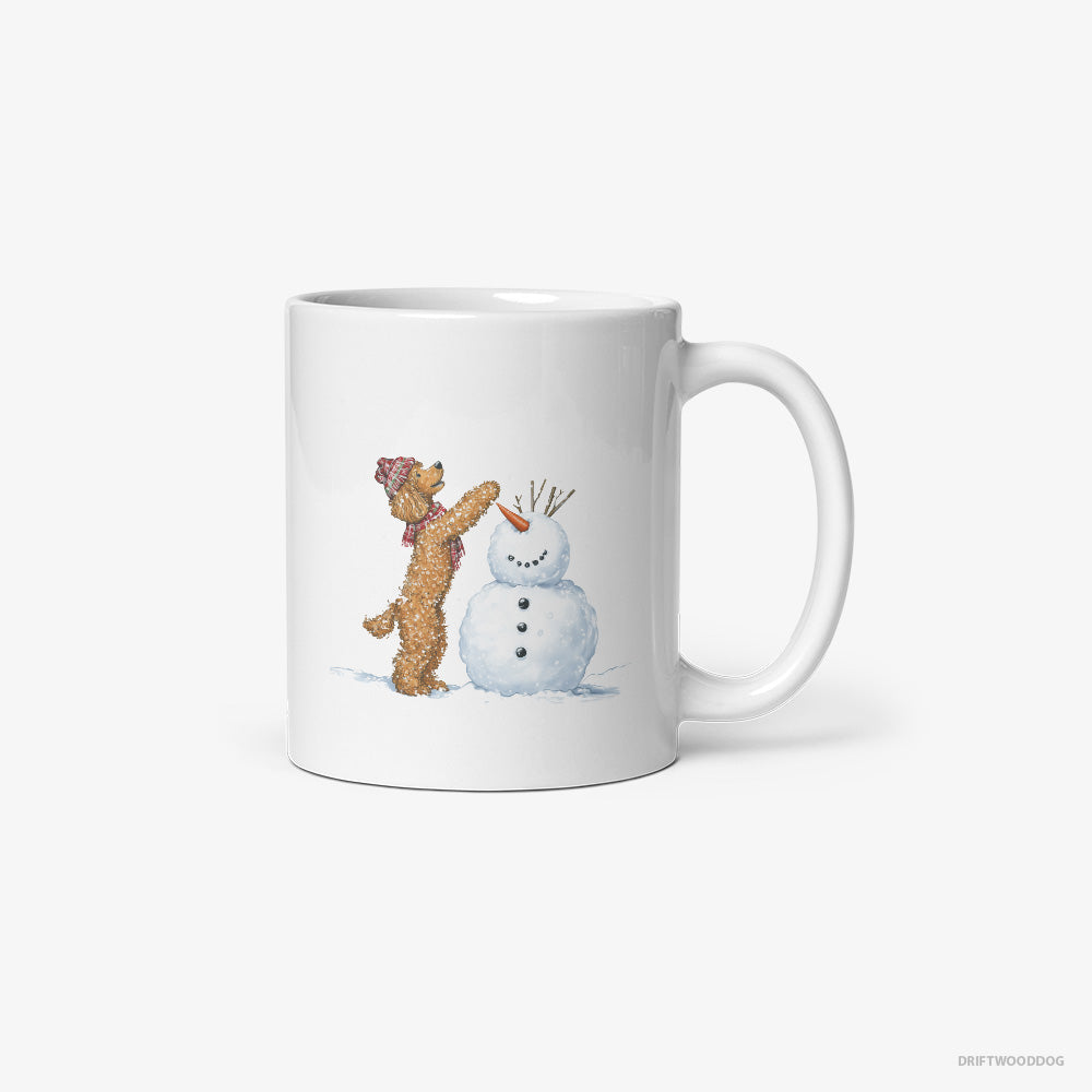 Poodle Forming a Snowman Classic Mug