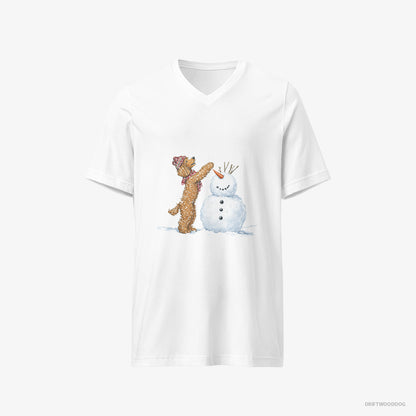 Poodle Forming a Snowman White T-Shirt