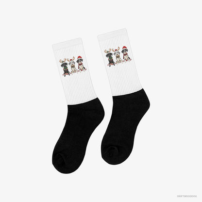 Dalmatian Puppies in a Warm Christmas Atmosphere White and Black Socks