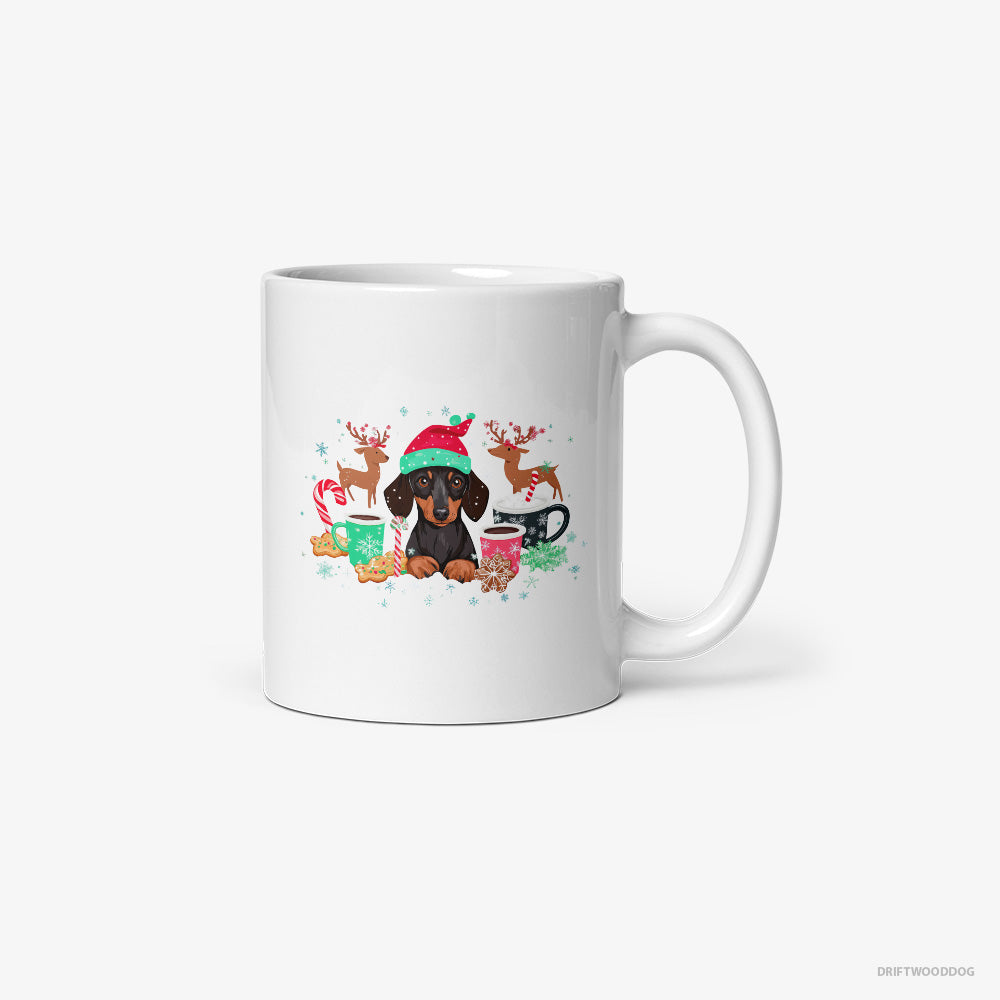 Dachshund in a Jolly Christmas Mood Classic Mug