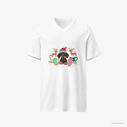 Dachshund in a Jolly Christmas Mood White T-Shirt