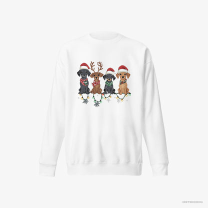 Dachshund Puppies in the Christmas Spirit White Sweatshirt