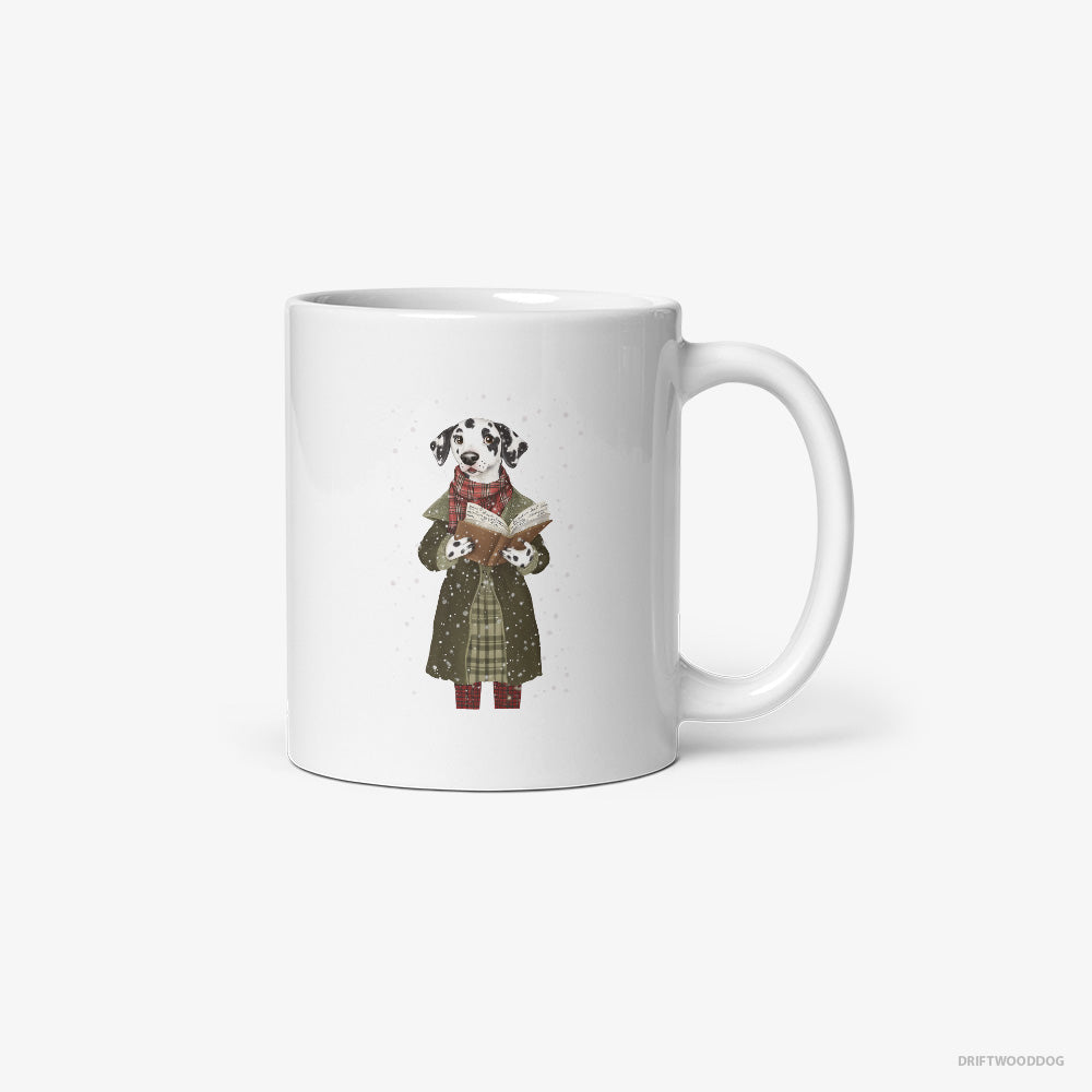 Dalmatian Singing Christmas Carols with a Songbook Classic Mug