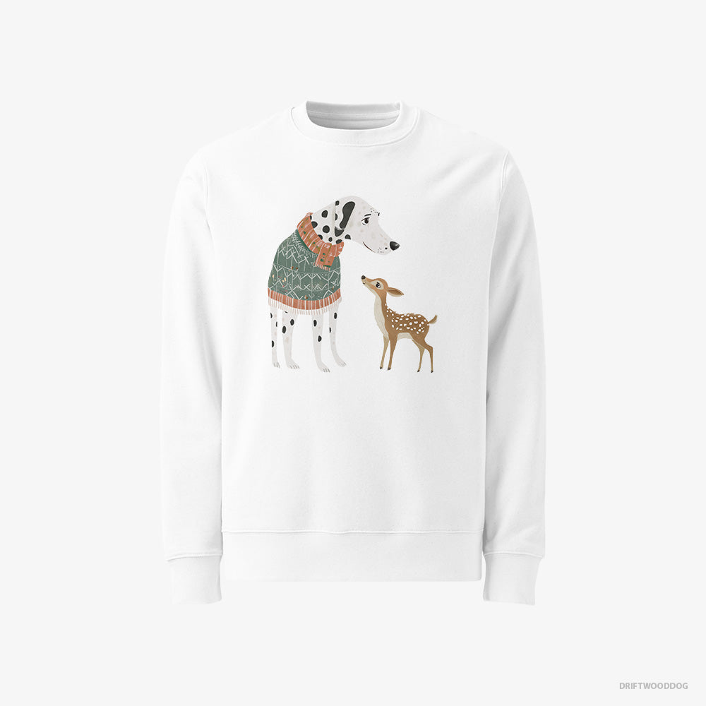 Dalmatian with a Playful Reindeer Classic Sweatshirt