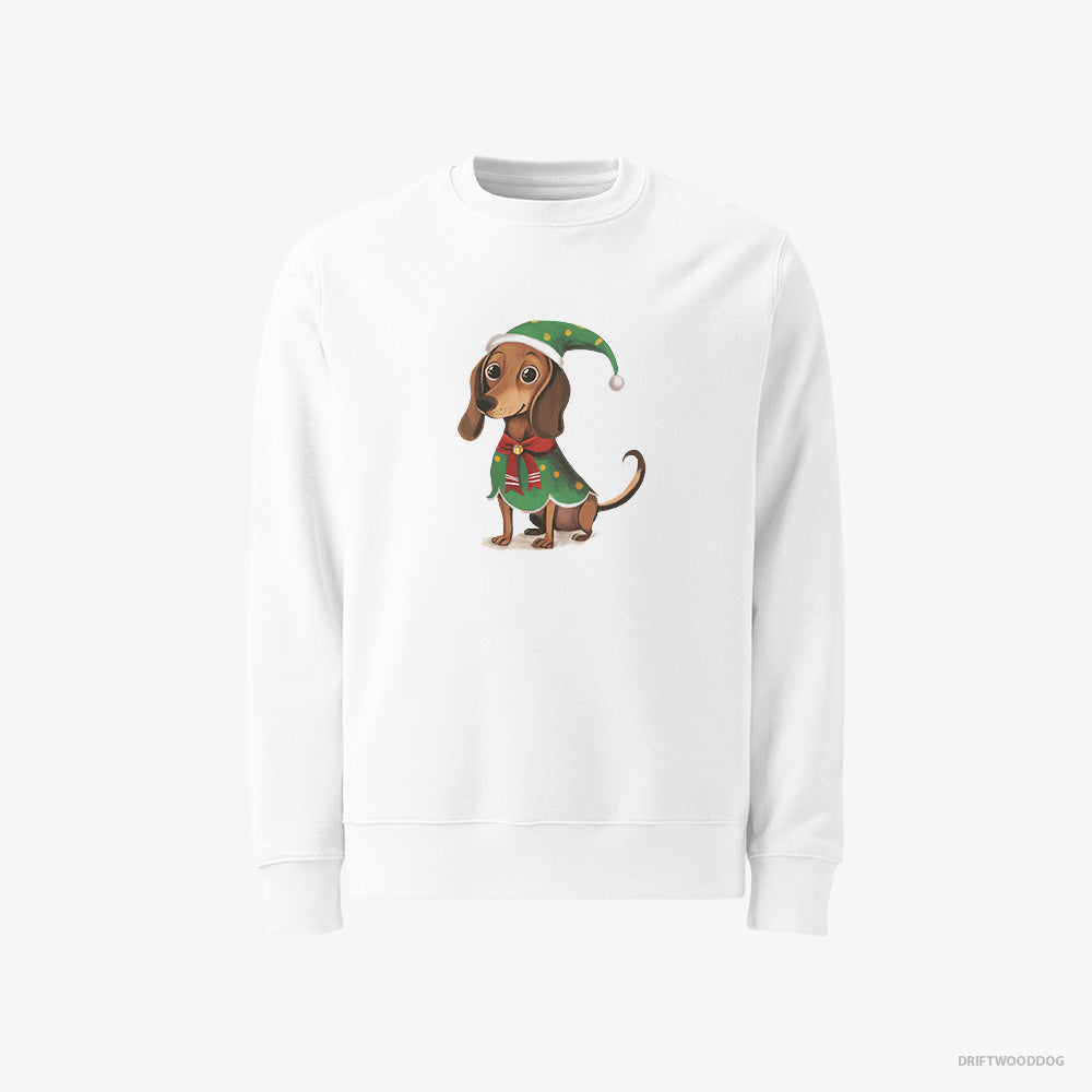 Dachshund Rocking an Elf Costume Classic Sweatshirt