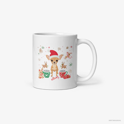 Chihuahua in a Festive Christmas Setting White Mug