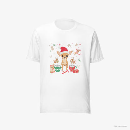 Chihuahua in a Festive Christmas Setting White T-Shirt