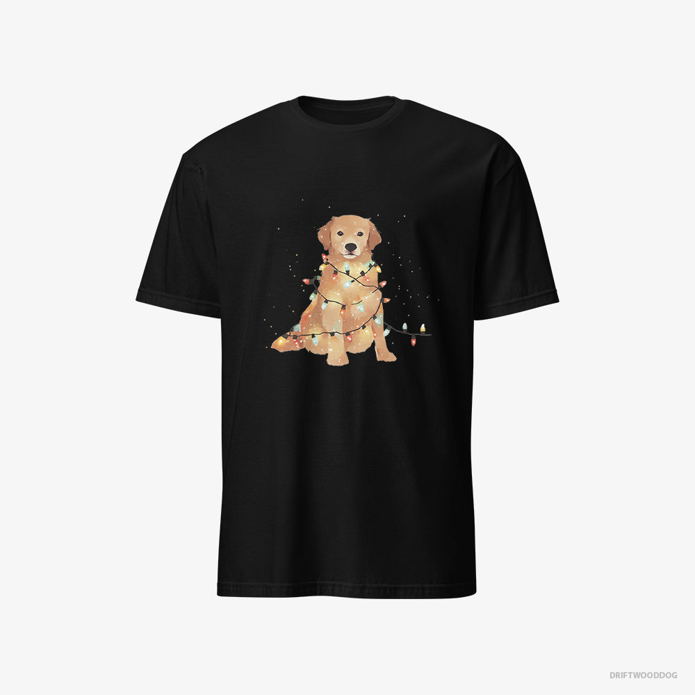 Golden Retriever Adorned with Christmas Lights Classic T-Shirt