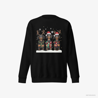 Dobermann Dogs in the Christmas Spirit Black Sweatshirt