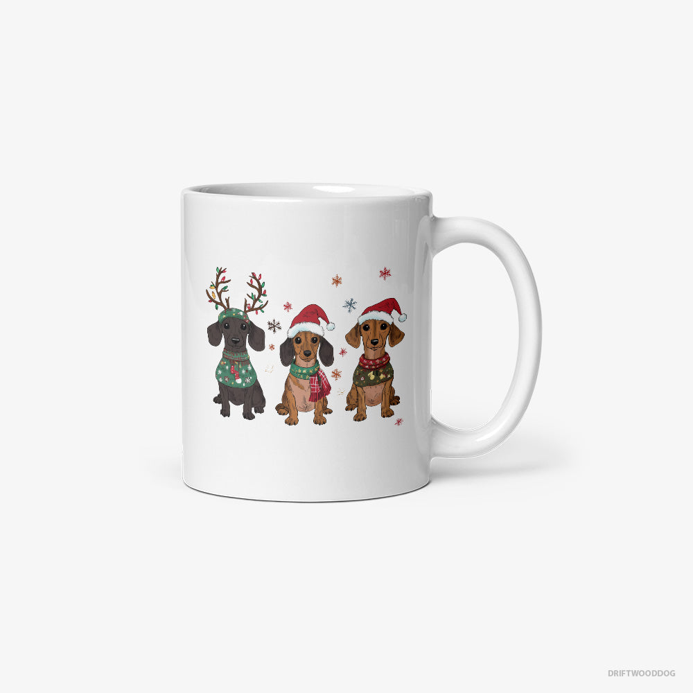 Dachshund Puppies Christmas-Themed Classic Mug