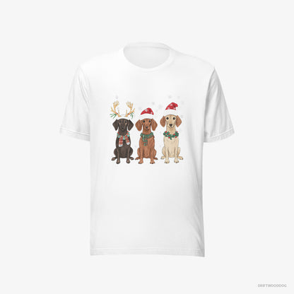 Dachshund Dogs Enjoying the Christmas White T-Shirt