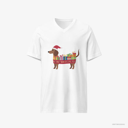 Dachshund Wrapped as a Christmas Present White T-Shirt