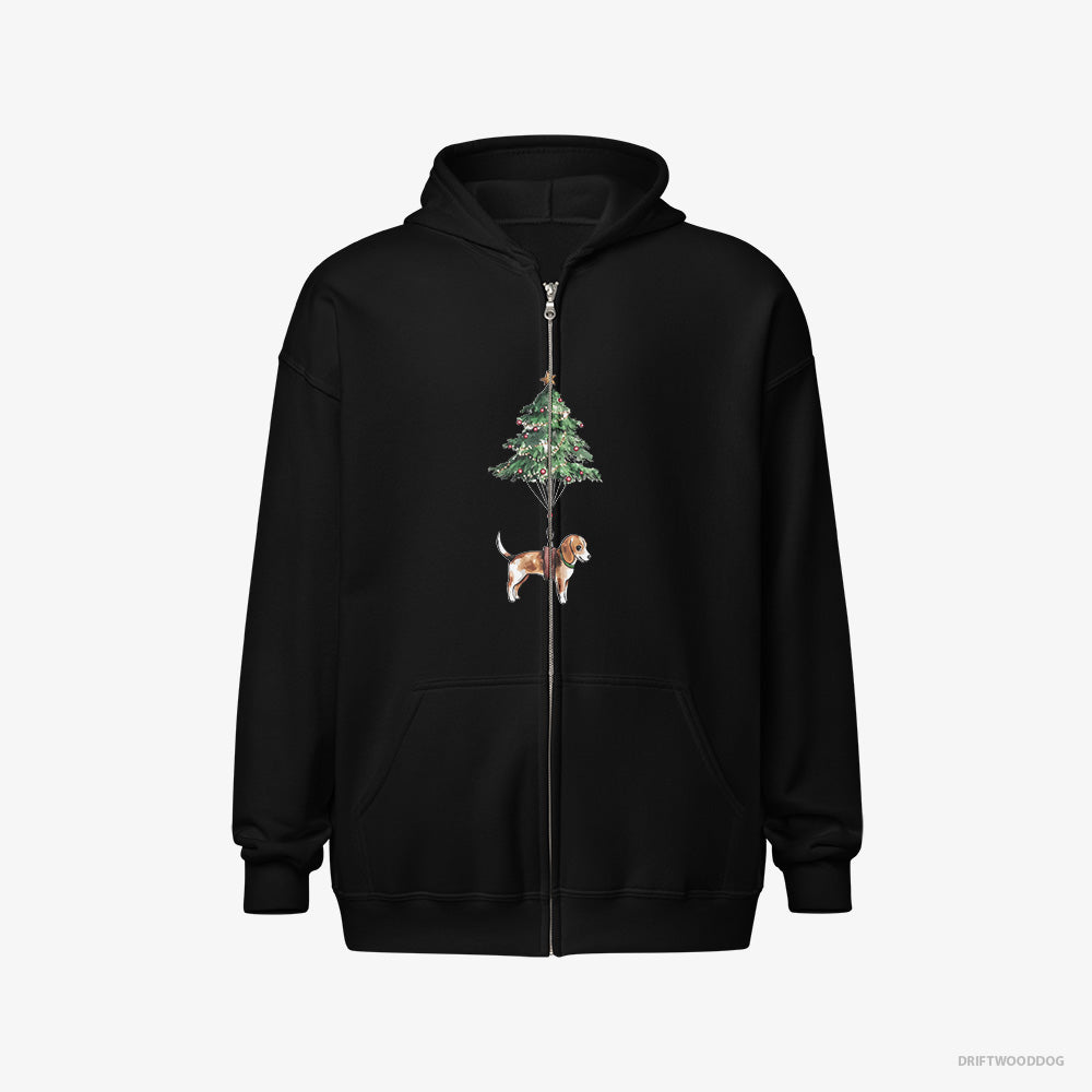 Beagle as a Christmas Tree Decoration Full-Zip Hoodie