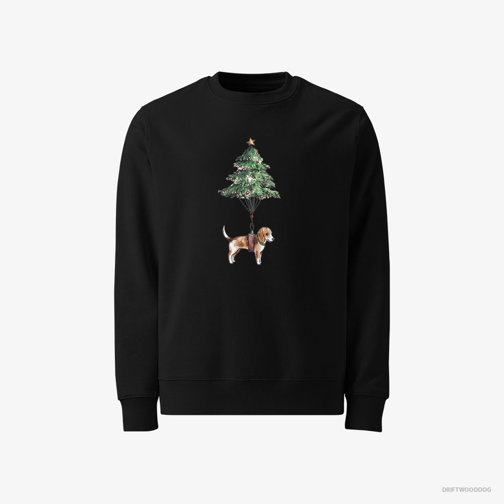 Beagle as a Christmas Tree Decoration – Men's Sweatshirt Black – Classic