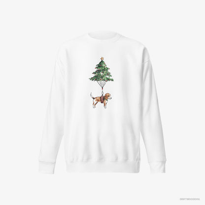 Beagle as a Christmas Tree Decoration White Sweatshirt