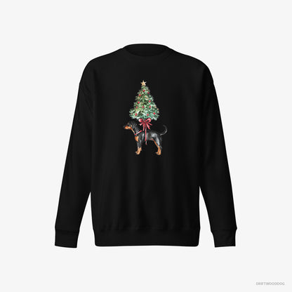 Dobermann Pinned to the Christmas Tree Black Sweatshirt