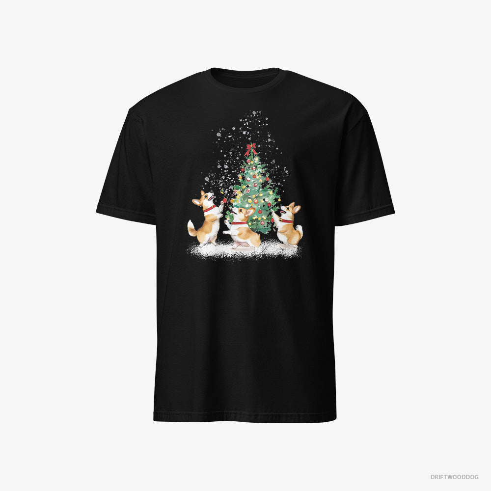 Corgi Puppies Decorating the Christmas Tree Classic T-Shirt