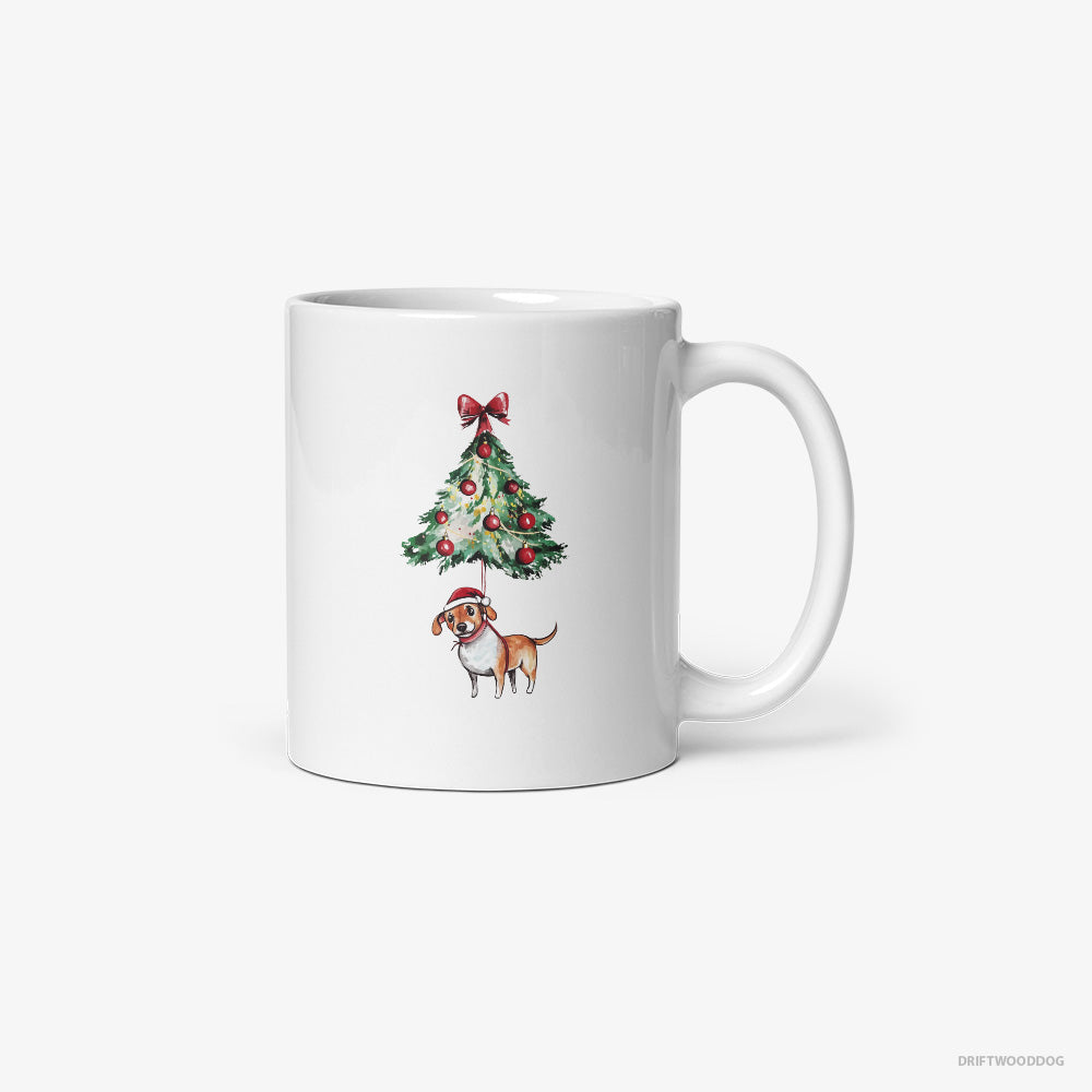 Beagle Tied to the Christmas Tree Classic Mug