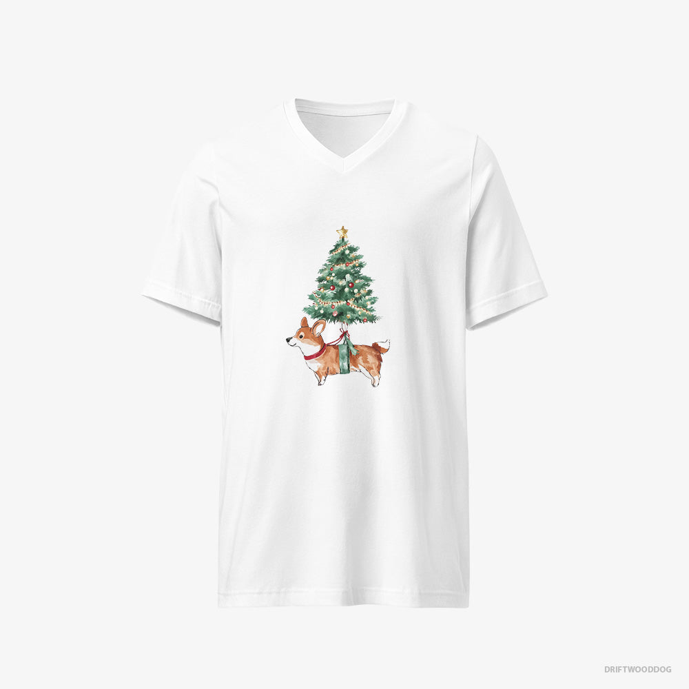 Corgi as a Cute Christmas Tree Decoration V-Neck T-Shirt