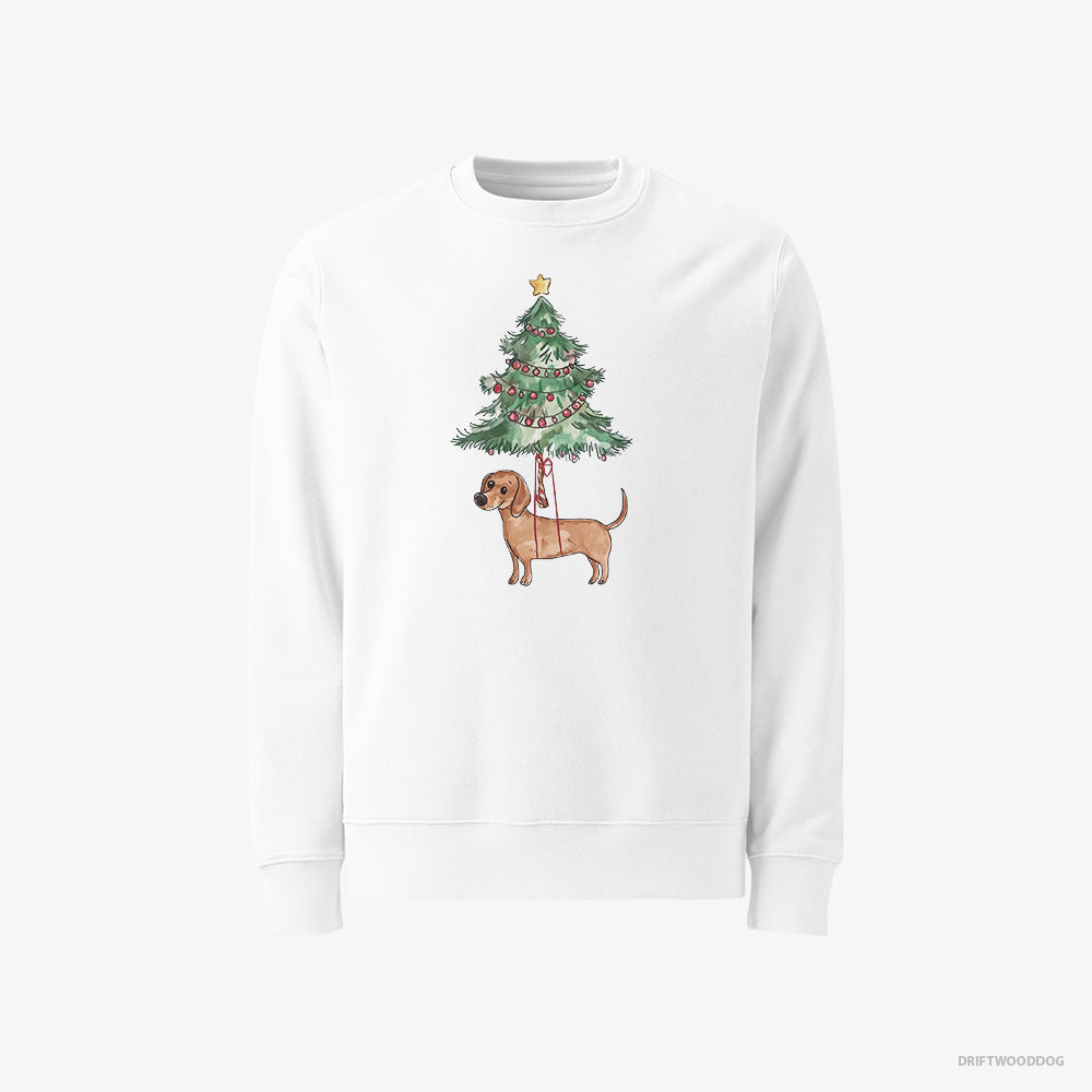 Dachshund Hanging from the Christmas Tree Classic Sweatshirt