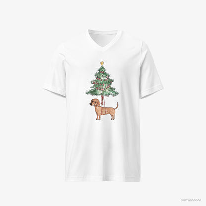 Dachshund Hanging from the Christmas Tree White T-Shirt