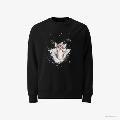 Chihuahua Having Fun in the Snow Black Sweatshirt