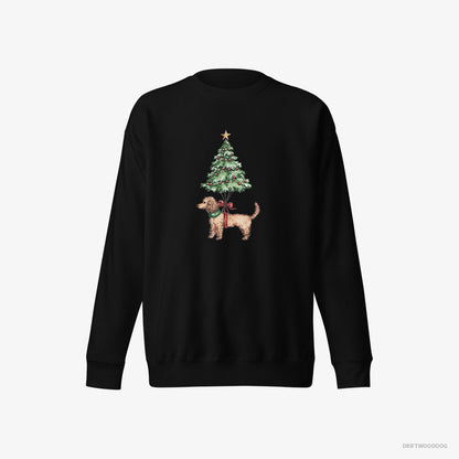 Poodle Attached to the Christmas Tree Black Sweatshirt