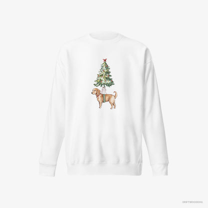 Golden Retriever Adorned on the Christmas Tree White Sweatshirt