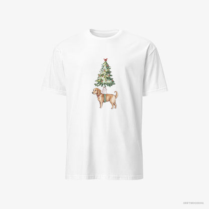 Golden Retriever Adorned on the Christmas Tree White T-Shirt