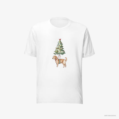 Golden Retriever Adorned on the Christmas Tree White T-Shirt