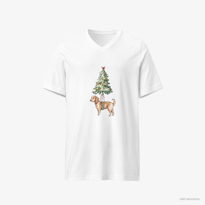 Golden Retriever Adorned on the Christmas Tree White T-Shirt