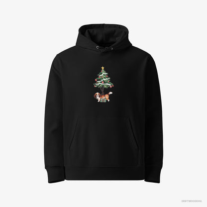 Cavalier King Charles Spaniel Pinned to the Christmas Tree Black Hoodie