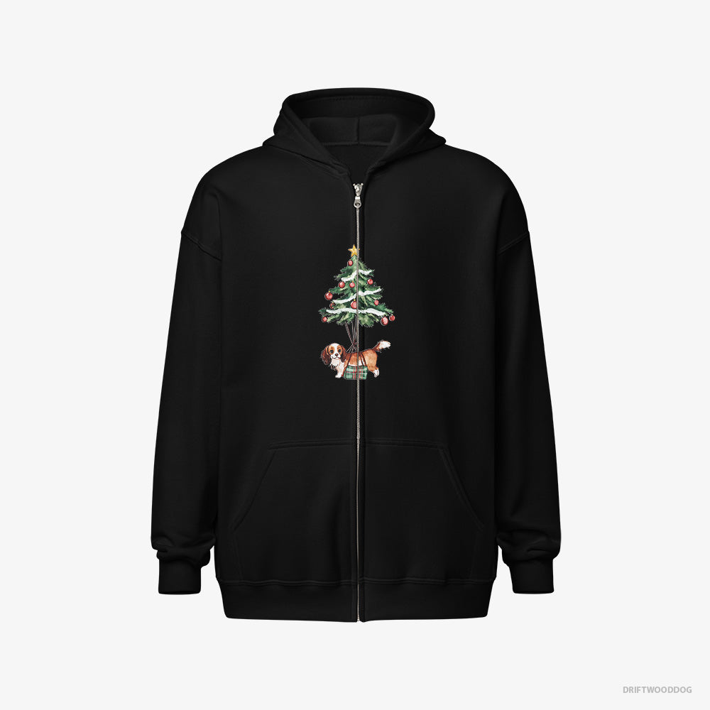 Cavalier King Charles Spaniel Pinned to the Christmas Tree Full-Zip Hoodie