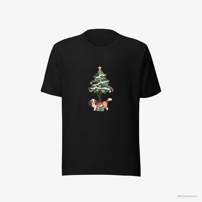 Cavalier King Charles Spaniel Pinned to the Christmas Tree Black T-Shirt