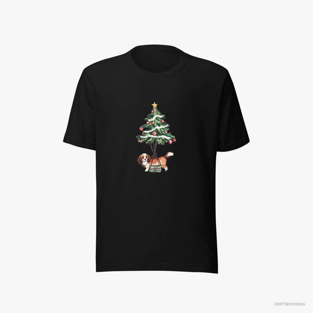 CKC Spaniel Pinned to the Christmas Tree – Men's T-Shirt Black Eco – Eco-Friendly