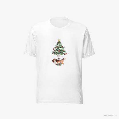 Cavalier King Charles Spaniel Pinned to the Christmas Tree White T-Shirt