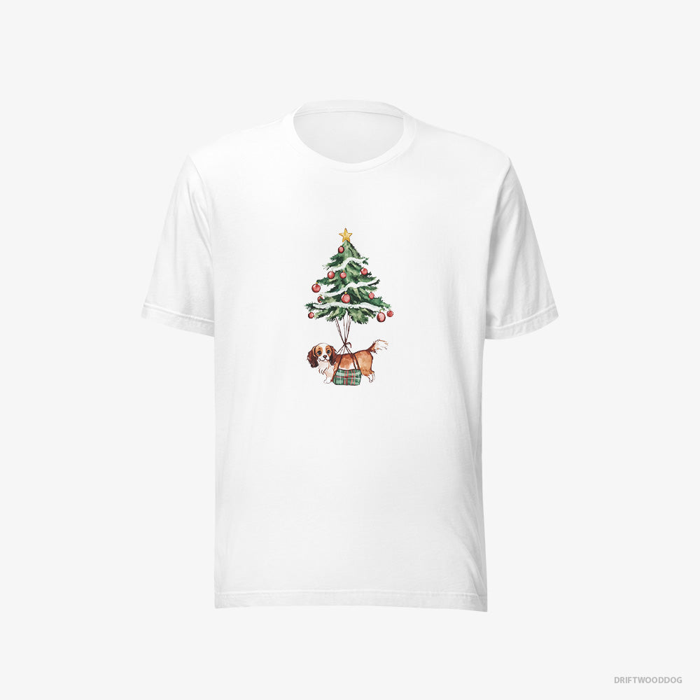 CKC Spaniel Pinned to the Christmas Tree – Men's T-Shirt White Eco – Eco-Friendly