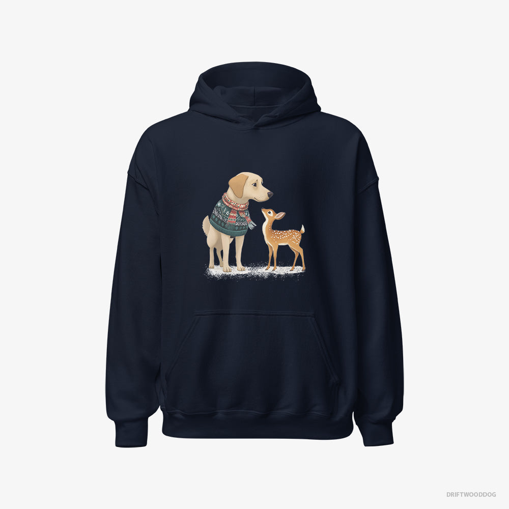 Labrador Retriever with a Young Reindeer Classic Hoodie