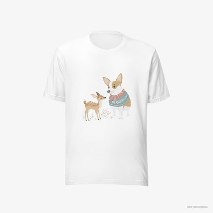 Corgi and a Baby Reindeer White T-Shirt