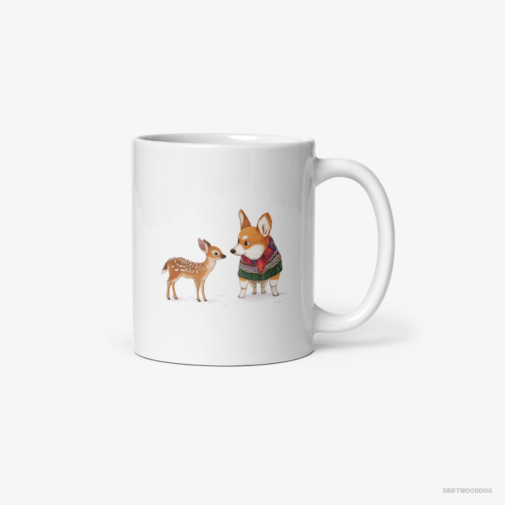 Corgi with a Reindeer Calf Classic Mug