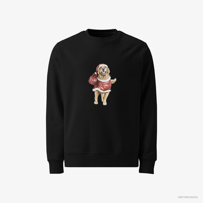 Golden Retriever Playing Santa Black Sweatshirt