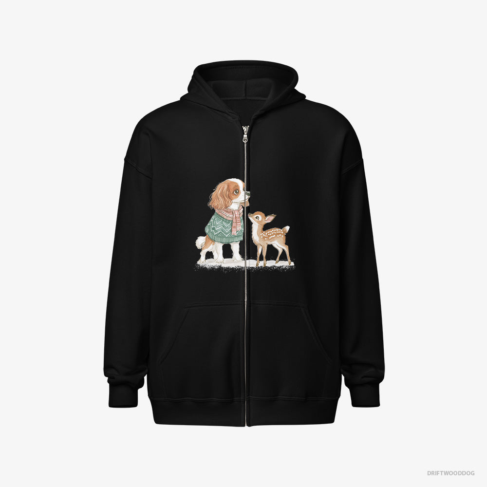 Cavalier King Charles Spaniel with a Fawn by Side Full-Zip Hoodie