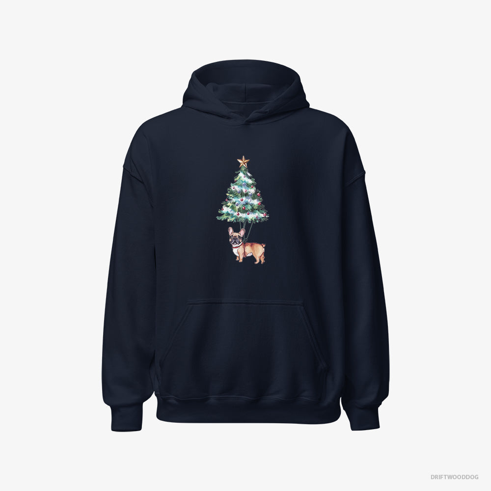 French Bulldog Hanging from the Christmas Tree Classic Hoodie