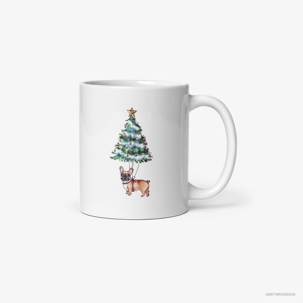 French Bulldog Hanging from the Christmas Tree Classic Mug