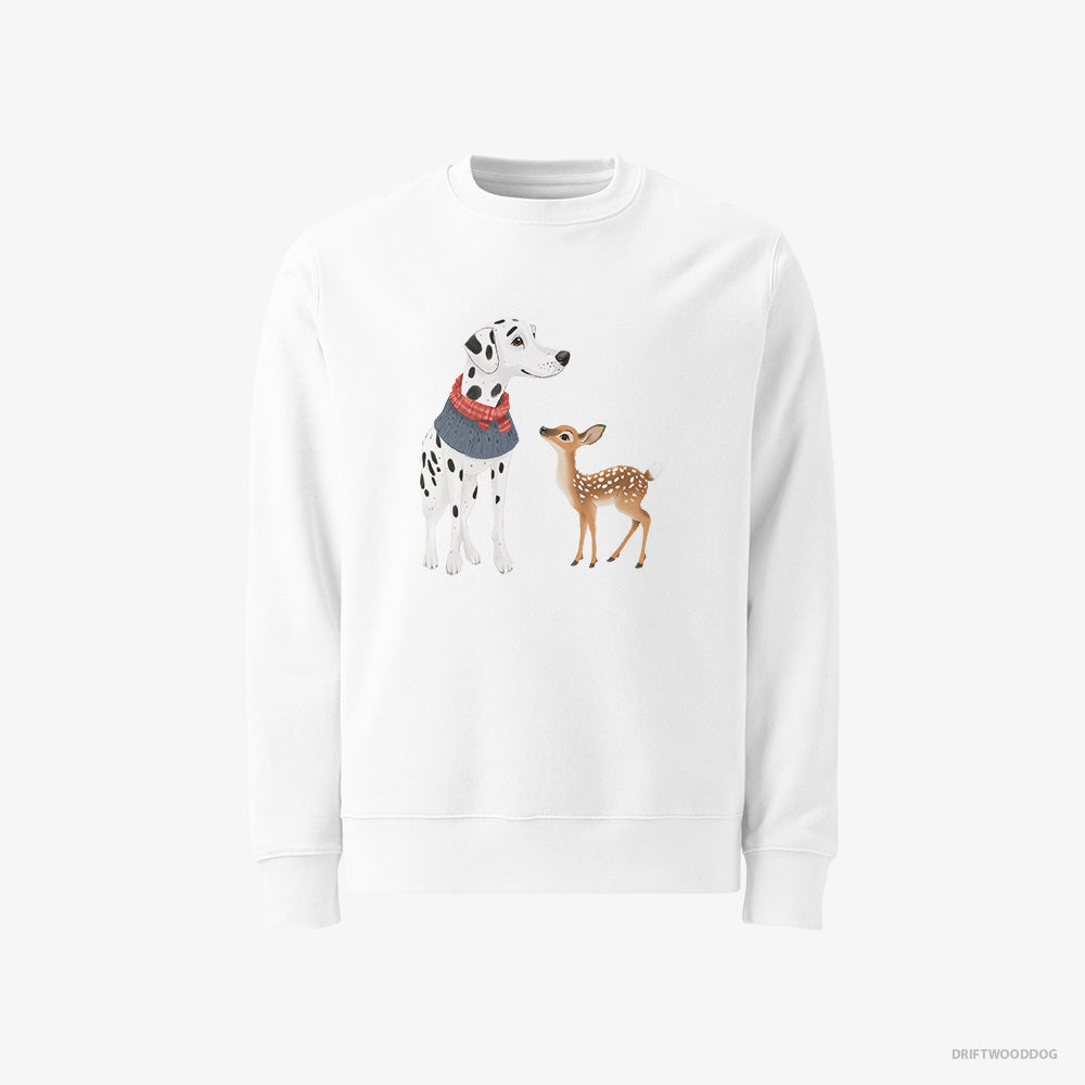 Dalmatian and a Baby Reindeer Together Classic Sweatshirt